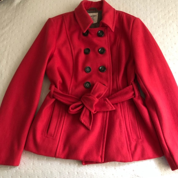 old navy red coat
